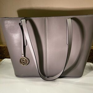 NWOT Bostanten Baby Blue Carol Work LeatherTote Shoulder Bag 17x11x5.5